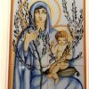 Pannello  - Pannello maiolicato raffigurante  la Madonna con Bambino e ramo d’olivo. Opera di Angelo Peluso.Scarica il file