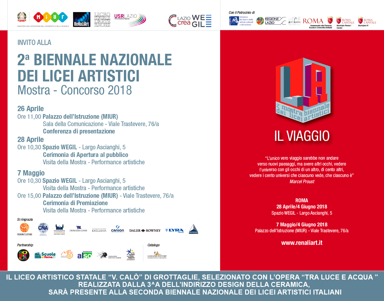 2018 04 28 Manifesto Programma 2a Biennale Nazionale dei Licei Artistici